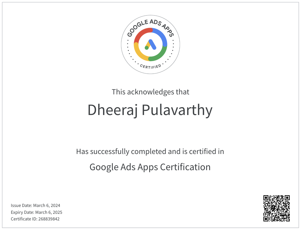 Google Ads Apps Certification